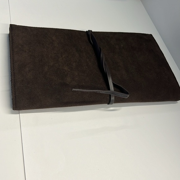Yves Saint Laurent Dark Brown Suede Clutch - Picture 10 of 10